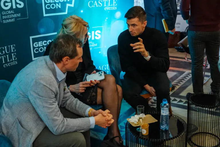 Media interview and networking area within a branded event