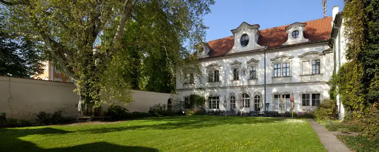 Historic palace and garden prepared for a private event