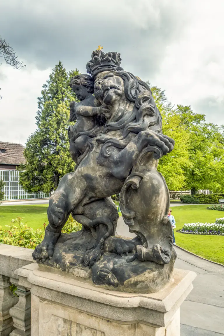 Royal Garden at Prague Castle with historic architecture and mature greenery