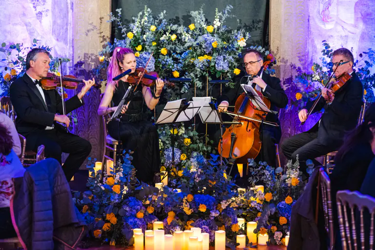 Musicians creating an intimate live atmosphere at a premium event