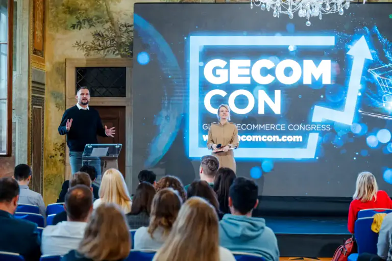 Global Ecommerce Congress 2025 speakers presenting to an audience at Martinic Palace