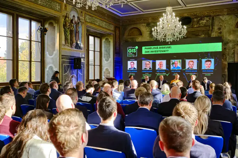 Global Investment Summit 2024 panel discussion in a historic Martinic Palace room