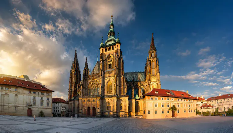 St. Vitus Cathedral from a Prague Castle courtyard